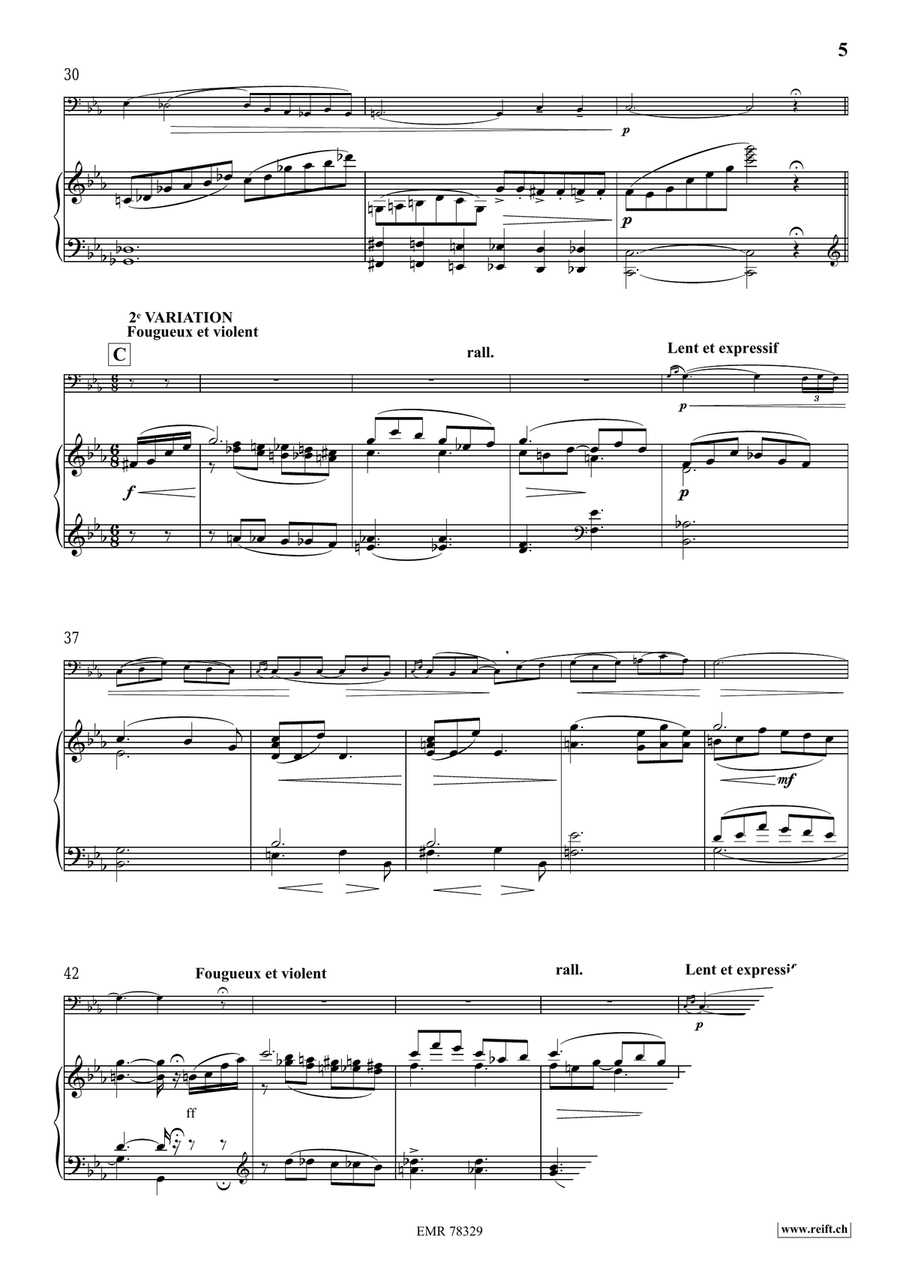 Choral et Variations Choral et Variations Bass Trombone scores gallery preview page 6