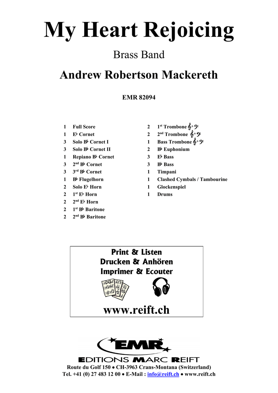 My Heart Rejoicing My Heart Rejoicing Brass Band scores gallery preview page 2