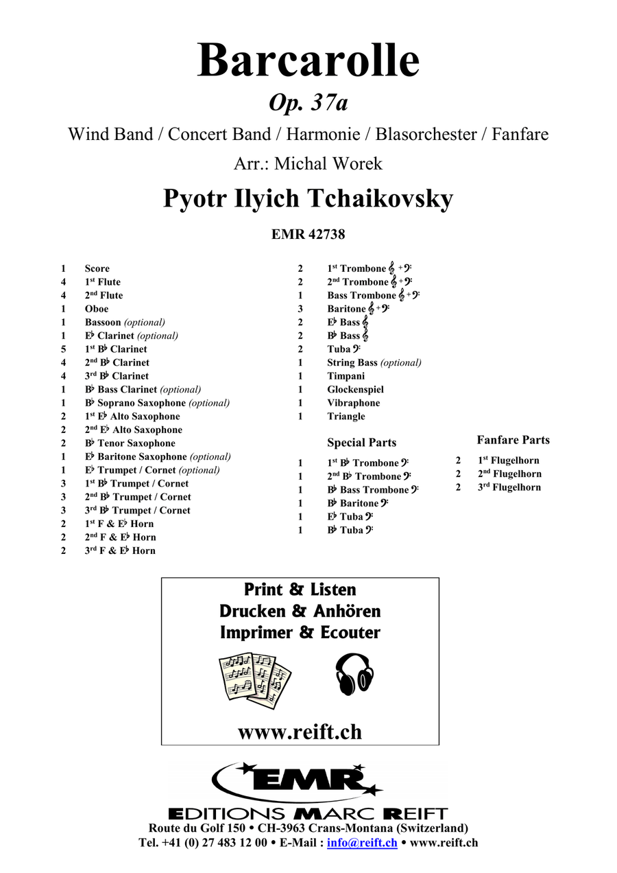 Barcarolle Barcarolle Concert Band scores gallery preview page 2