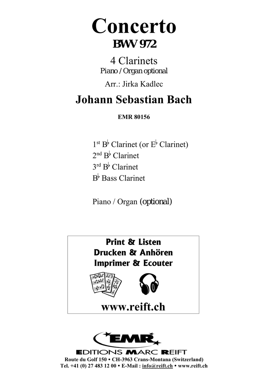 Concerto Concerto Clarinet Quartet scores gallery preview page 2