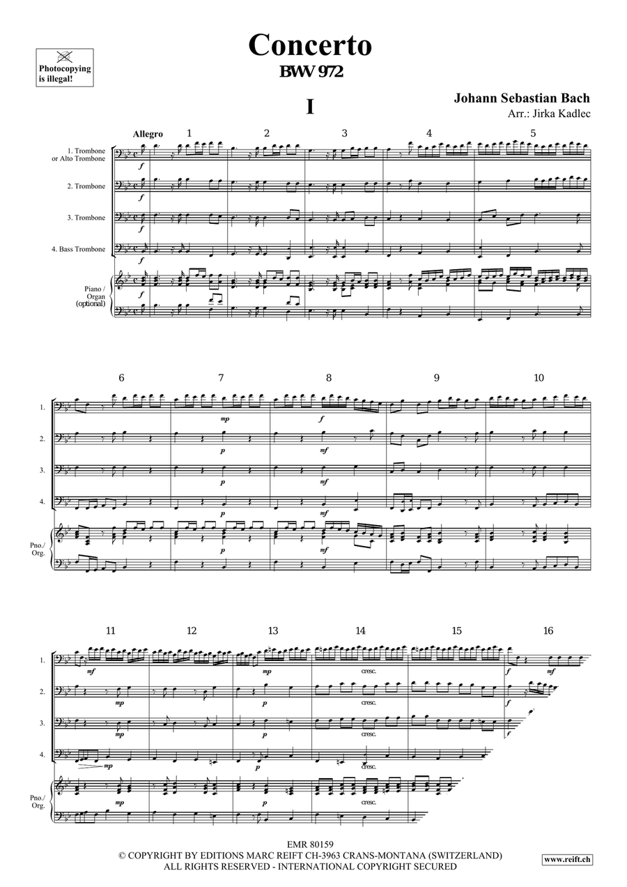 Concerto Concerto Trombone Quartet scores gallery preview page 3