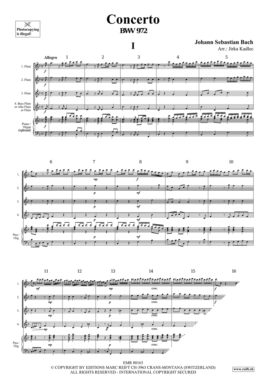 Concerto Concerto Flute Quartet scores gallery preview page 3