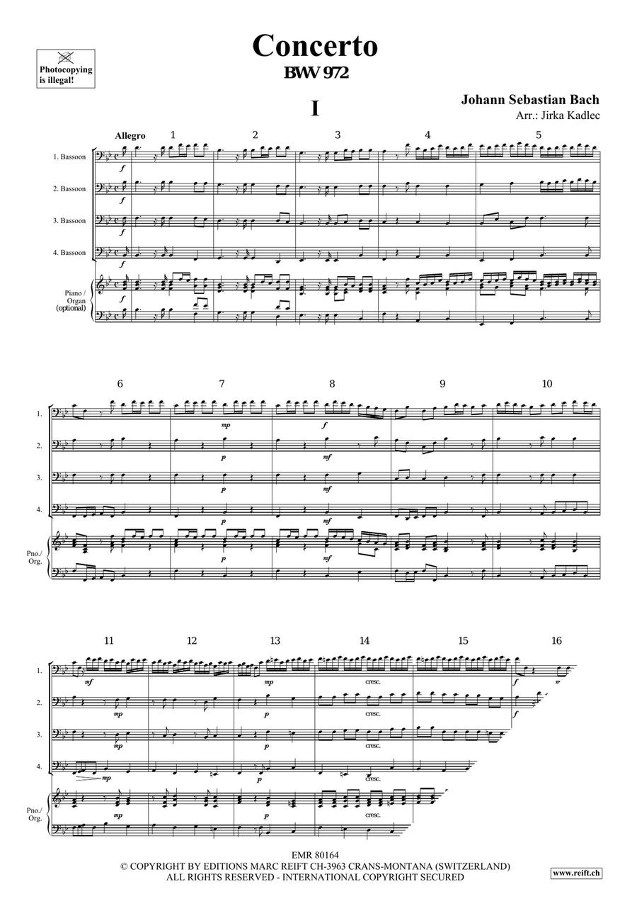 Concerto Concerto Bassoon Quartet scores gallery preview page 3