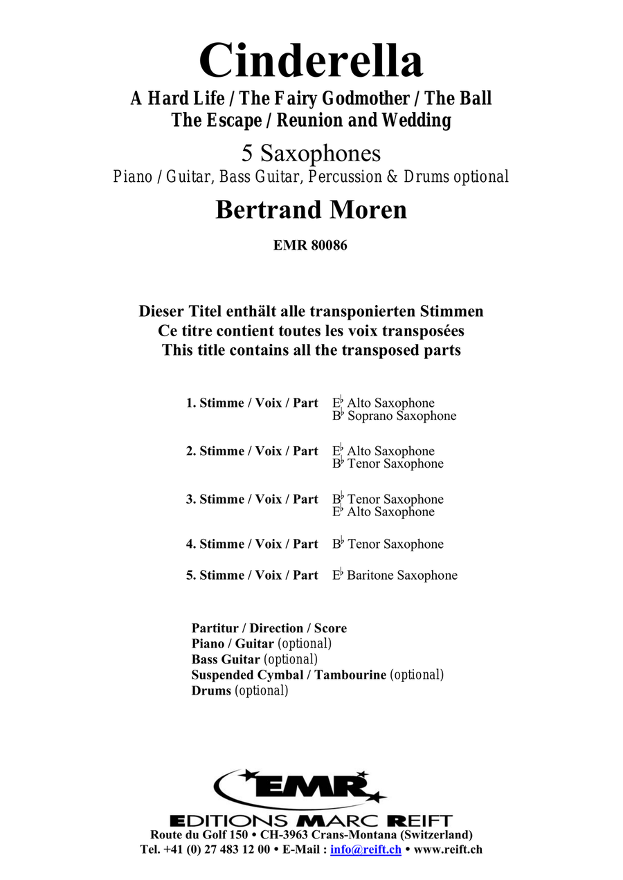 Cinderella Cinderella Saxophone Quintet scores gallery preview page 2