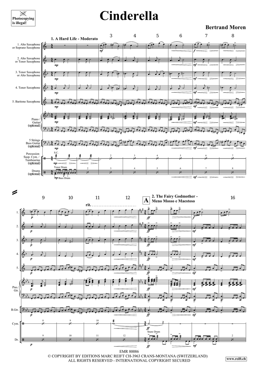 Cinderella Cinderella Saxophone Quintet scores gallery preview page 4