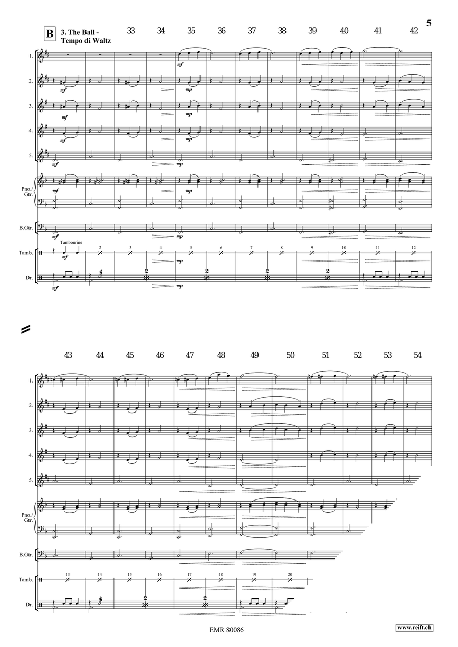 Cinderella Cinderella Saxophone Quintet scores gallery preview page 6