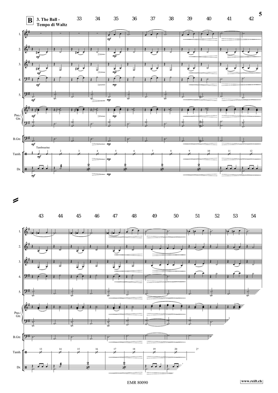 Cinderella Cinderella Brass Quintet scores gallery preview page 6