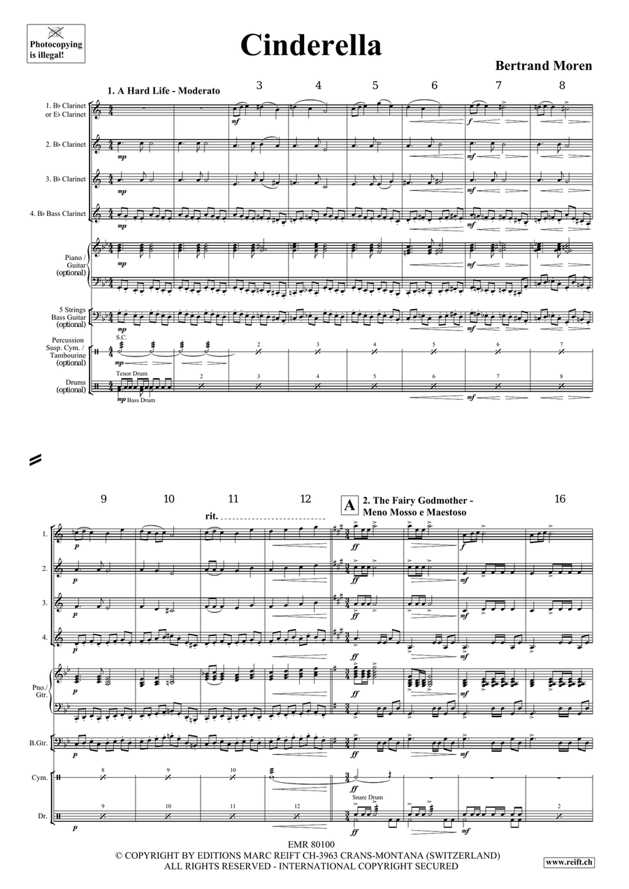 Cinderella Cinderella Clarinet Quartet scores gallery preview page 4