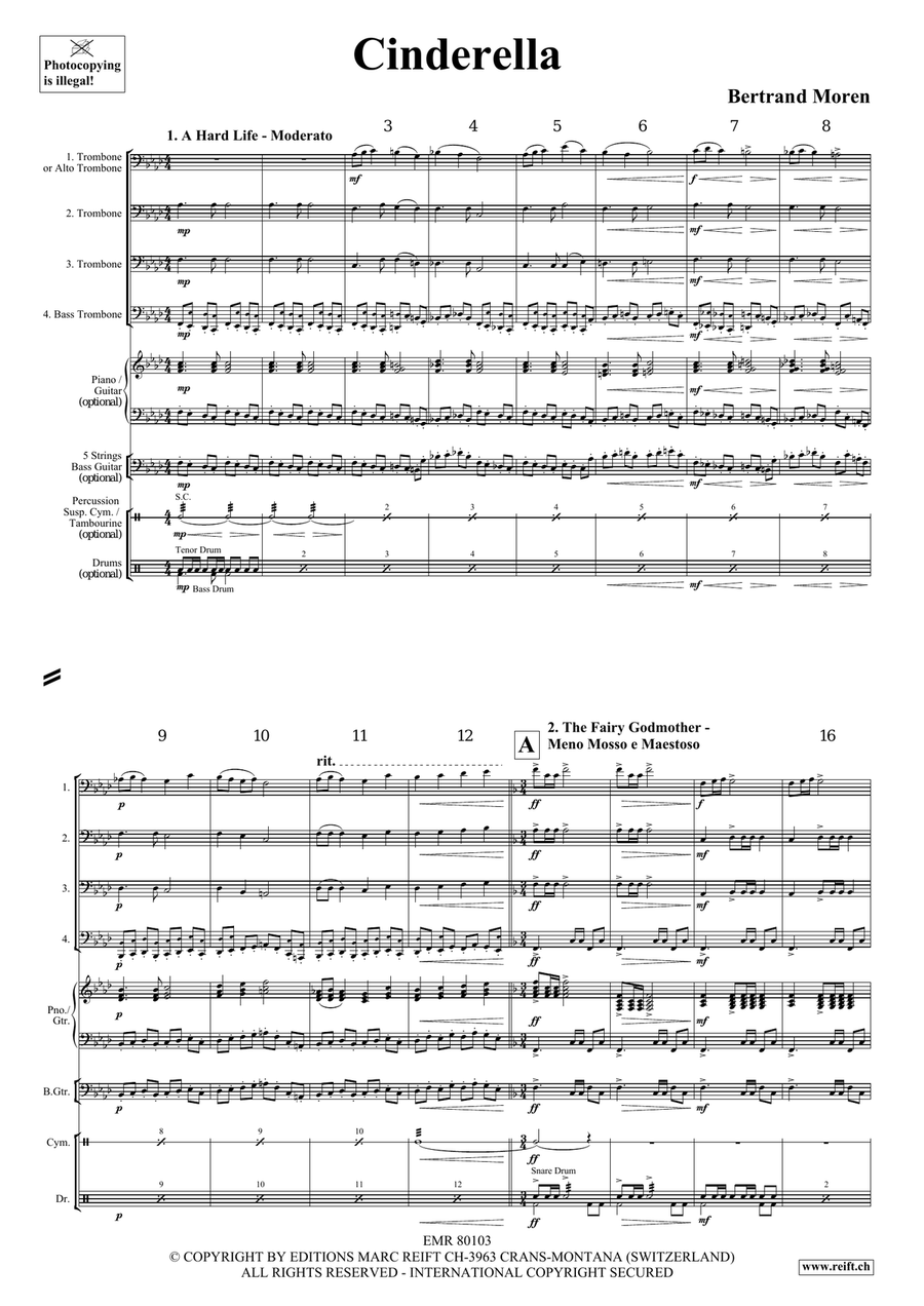 Cinderella Cinderella Trombone Quartet scores gallery preview page 4