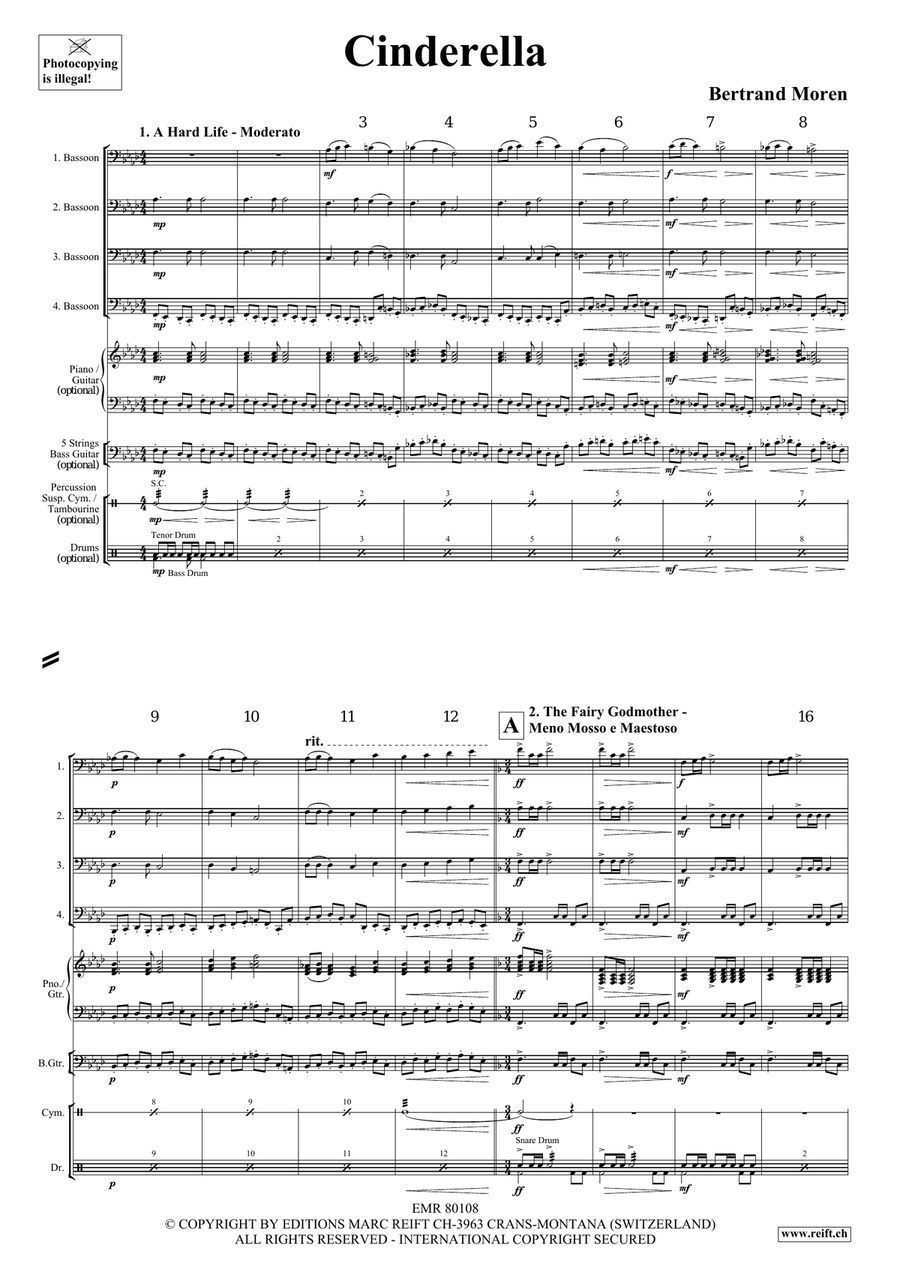 Cinderella Cinderella Bassoon Quartet scores gallery preview page 4