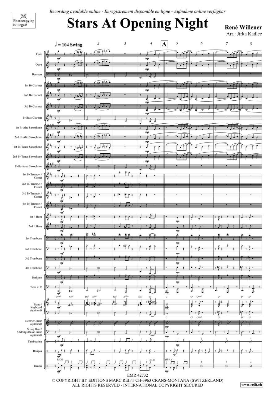 Stars At Opening Night Stars At Opening Night Concert Band scores gallery preview page 4