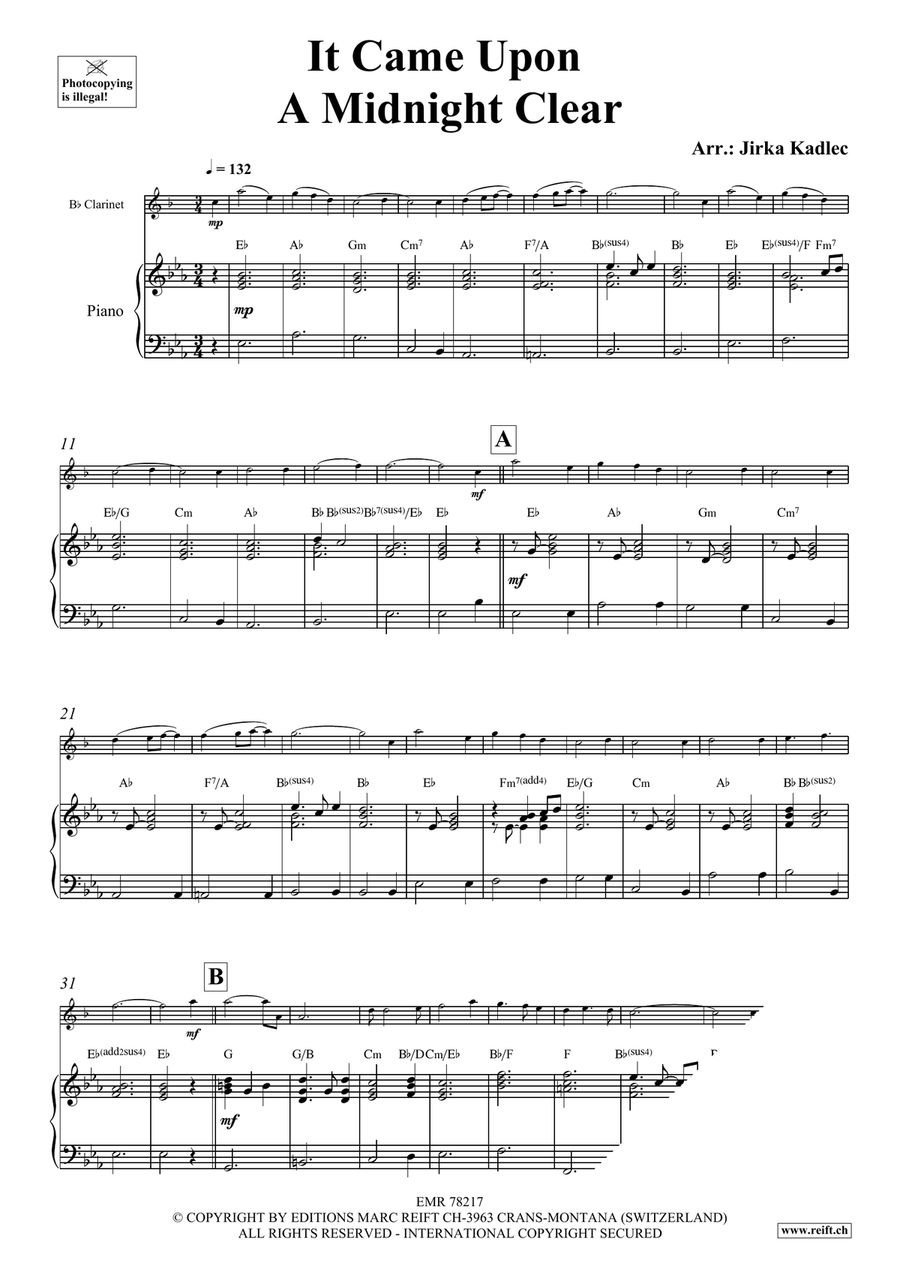 It Came Upon A Midnight Clear Clarinet Solo scores gallery preview page 3