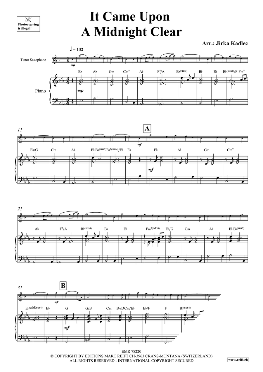 It Came Upon A Midnight Clear Tenor Saxophone scores gallery preview page 3