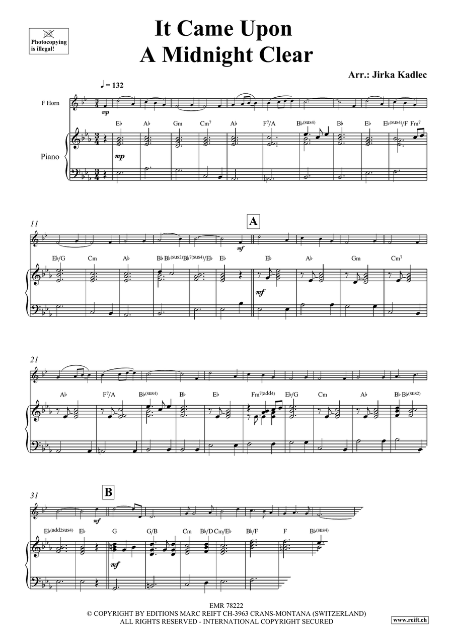 It Came Upon A Midnight Clear Horn scores gallery preview page 3