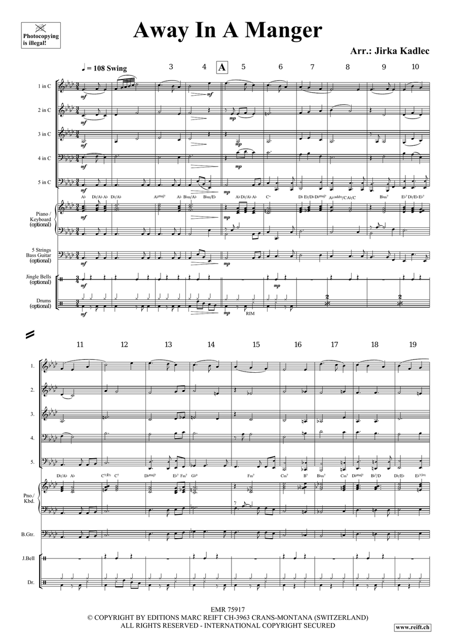 Away In A Manger Away In A Manger Score scores gallery preview page 3