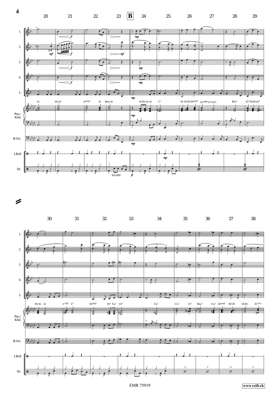 Away In A Manger Away In A Manger Saxophone Quintet scores gallery preview page 4