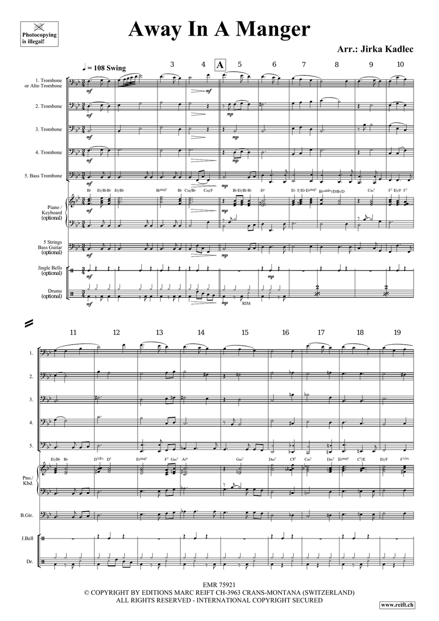 Away In A Manger Away In A Manger Trombone scores gallery preview page 3