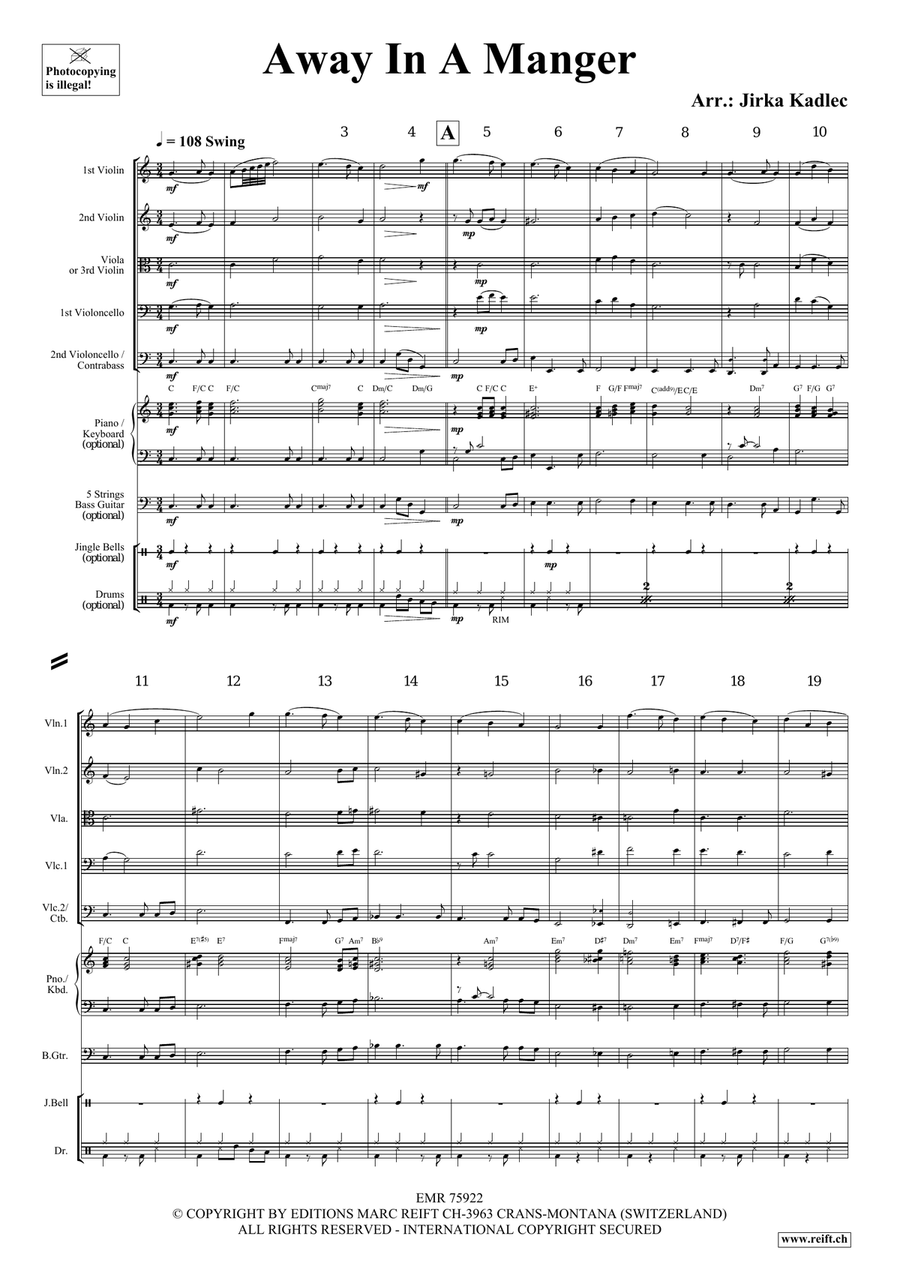 Away In A Manger Away In A Manger String Quintet scores gallery preview page 3