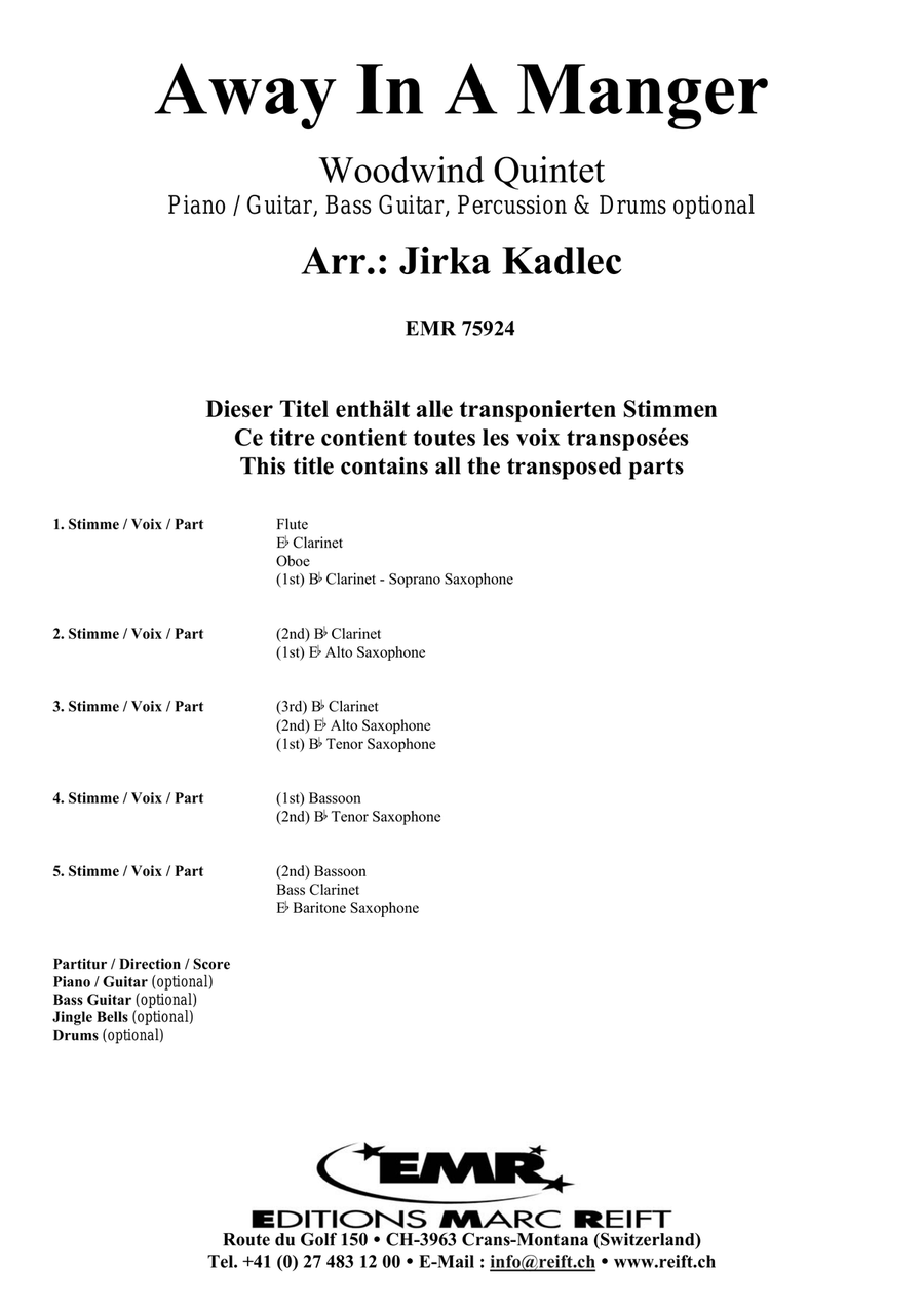 Away In A Manger Away In A Manger Woodwind Quintet scores gallery preview page 2