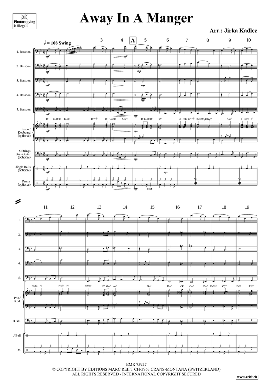 Away In A Manger Away In A Manger Bassoon scores gallery preview page 3