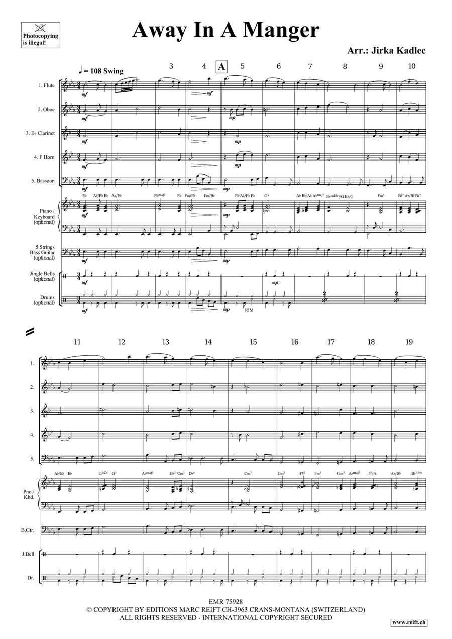 Away In A Manger Away In A Manger Woodwind Quintet scores gallery preview page 3