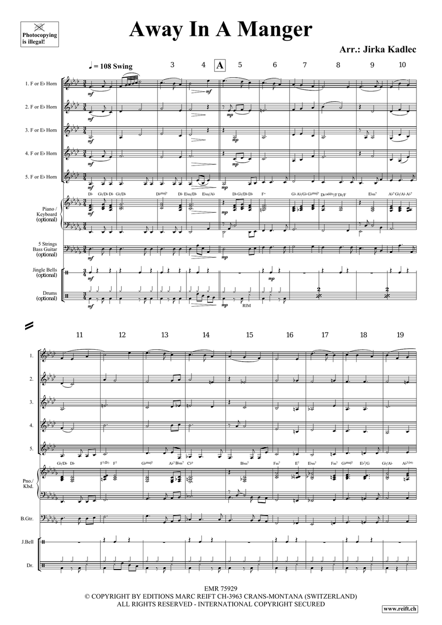 Away In A Manger Away In A Manger Horn scores gallery preview page 3