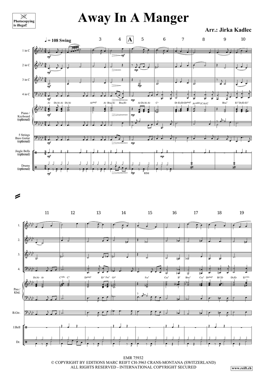 Away In A Manger Away In A Manger Score scores gallery preview page 3