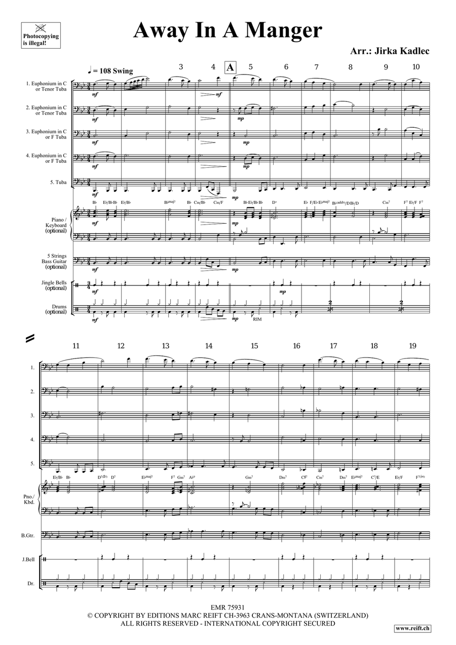 Away In A Manger Away In A Manger Tuba scores gallery preview page 3