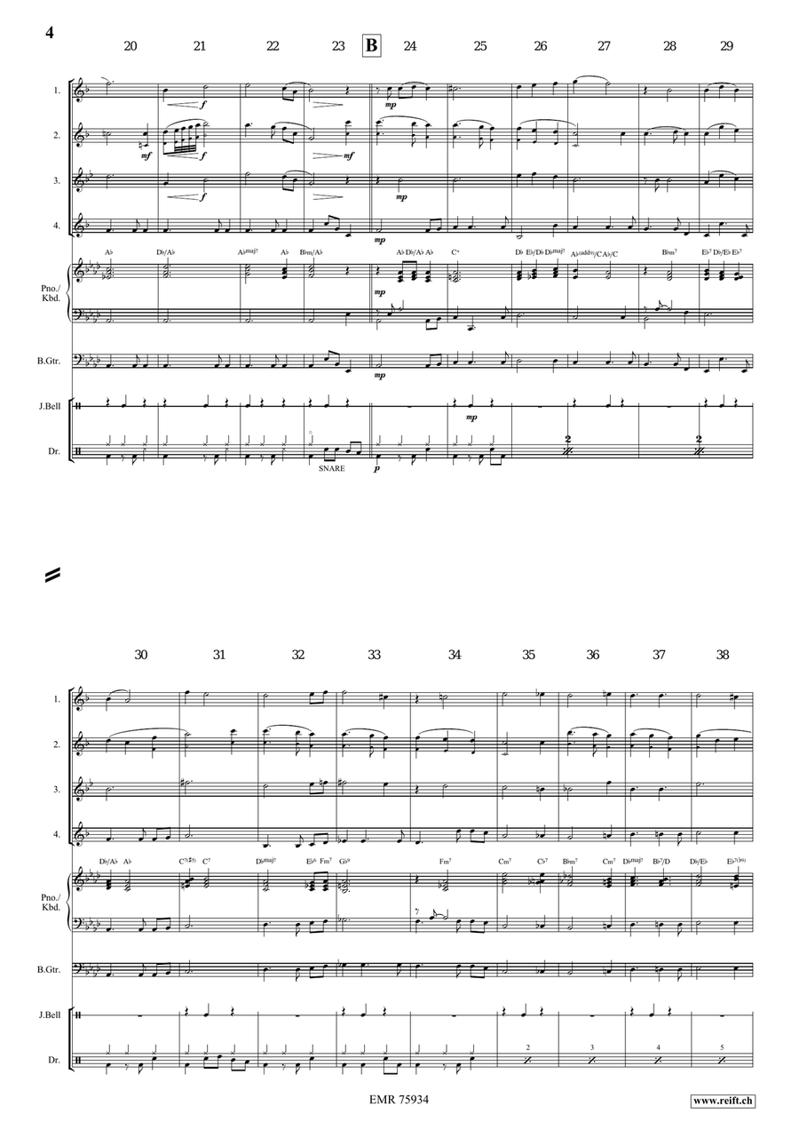 Away In A Manger Away In A Manger Saxophone Quartet scores gallery preview page 4