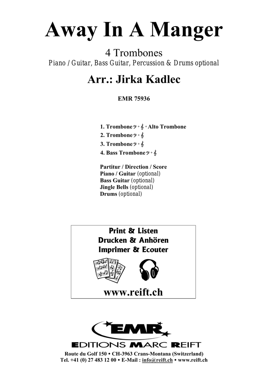 Away In A Manger Away In A Manger Trombone Quartet scores gallery preview page 2