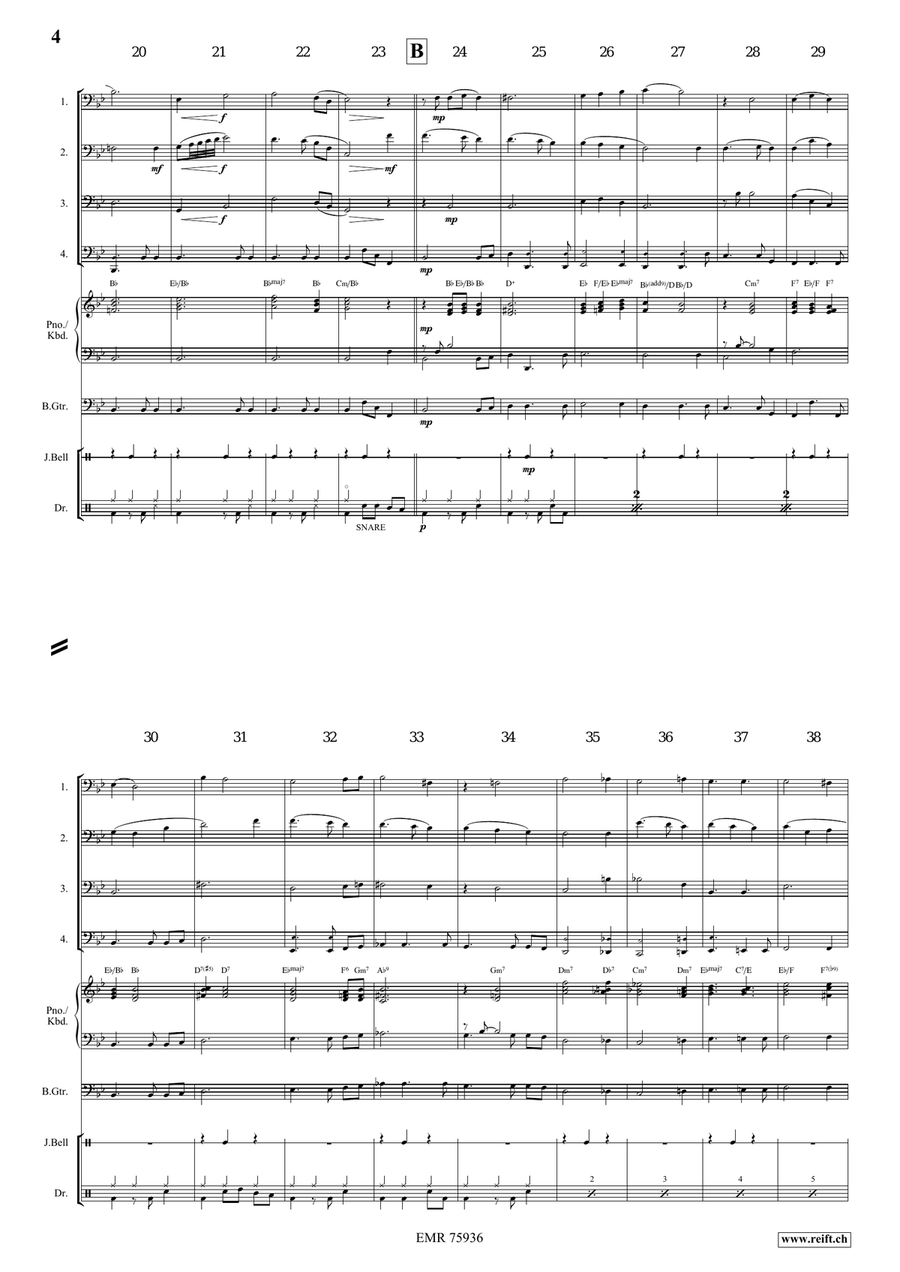 Away In A Manger Away In A Manger Trombone Quartet scores gallery preview page 4