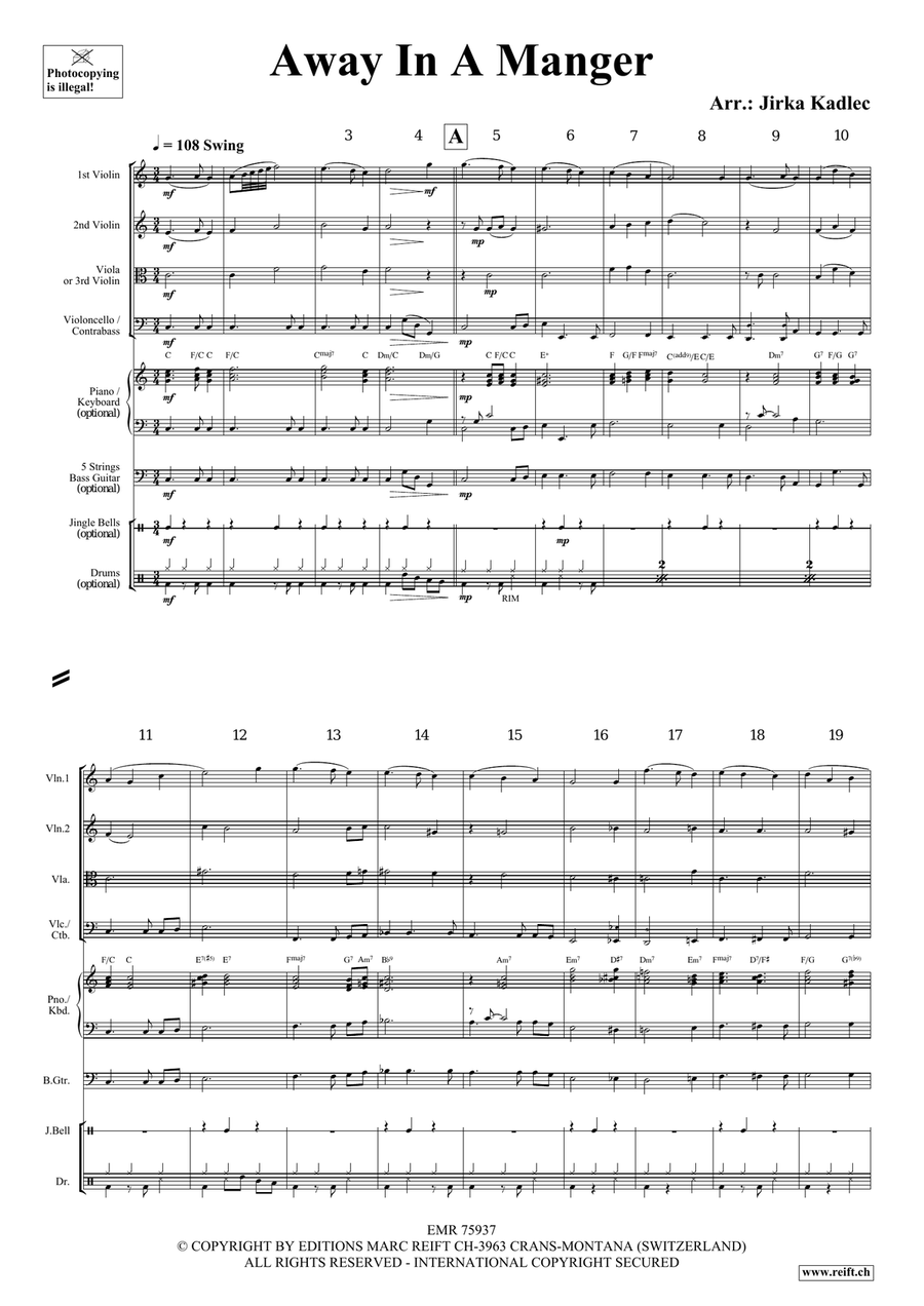 Away In A Manger Away In A Manger String Quartet scores gallery preview page 3