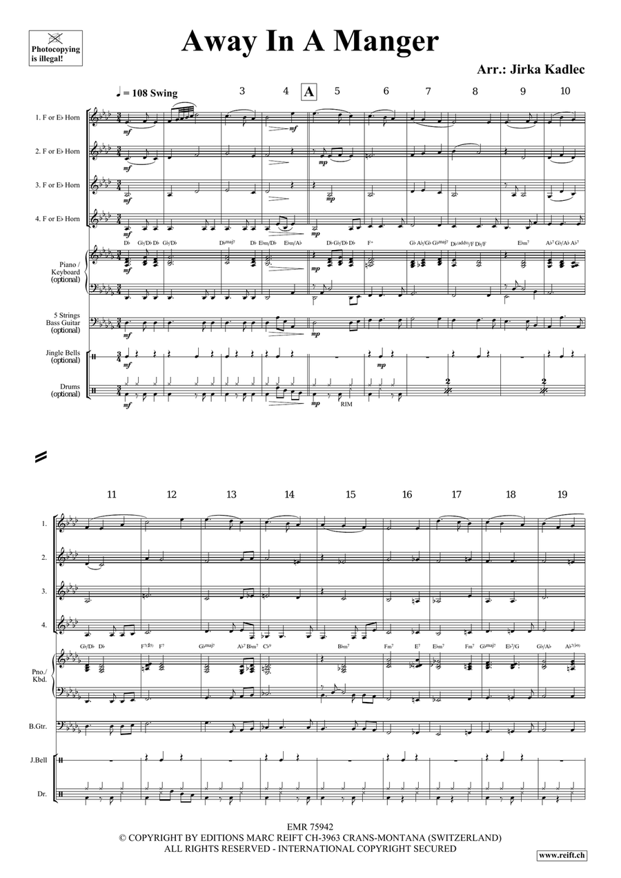 Away In A Manger Away In A Manger Horn scores gallery preview page 3