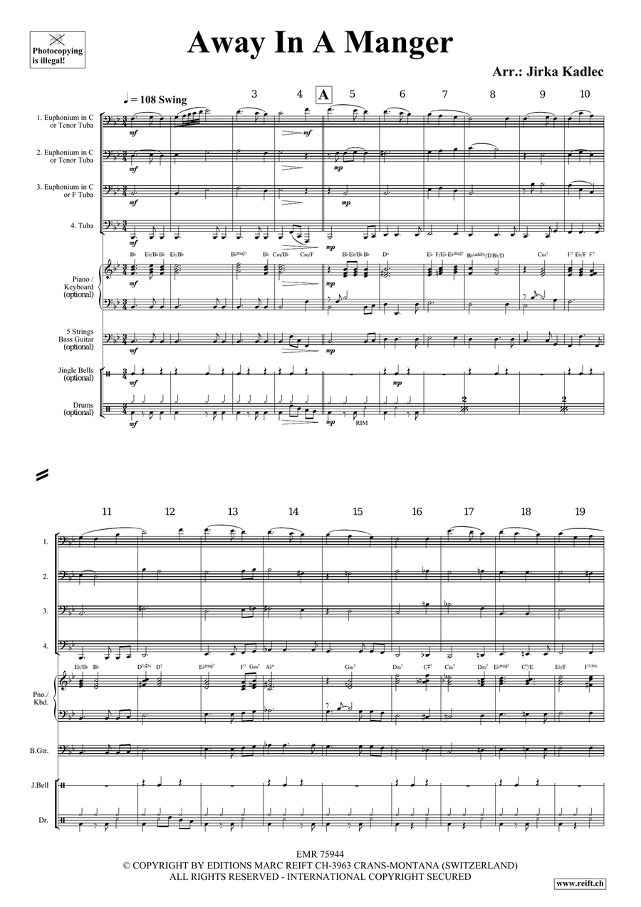 Away In A Manger Away In A Manger Tuba Quartet scores gallery preview page 3