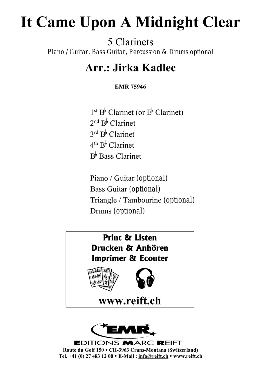 It Came Upon A Midnight Clear Clarinet Quintet scores gallery preview page 2