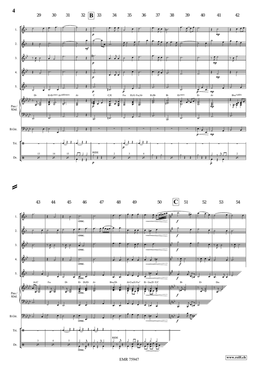 It Came Upon A Midnight Clear Saxophone Quintet scores gallery preview page 4