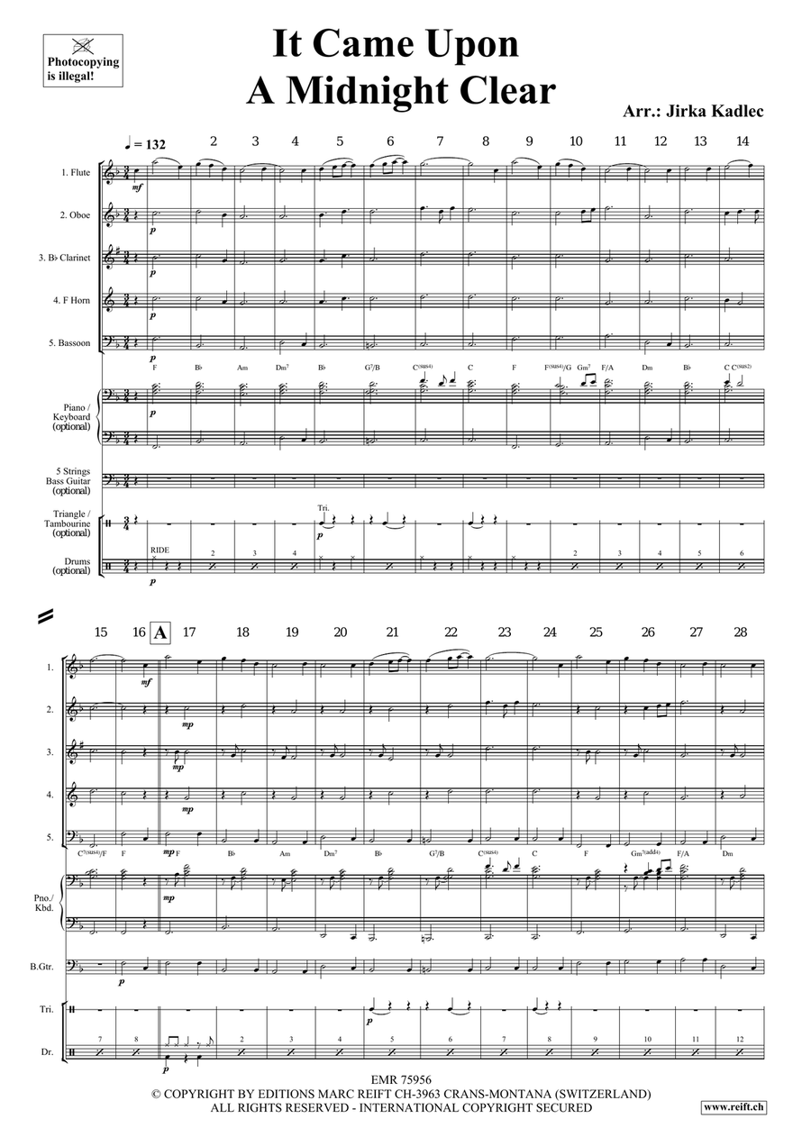It Came Upon A Midnight Clear Woodwind Quintet scores gallery preview page 3