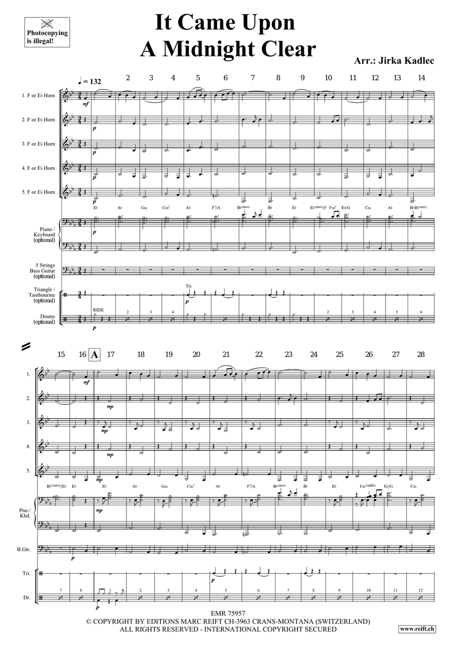 It Came Upon A Midnight Clear Horn scores gallery preview page 3