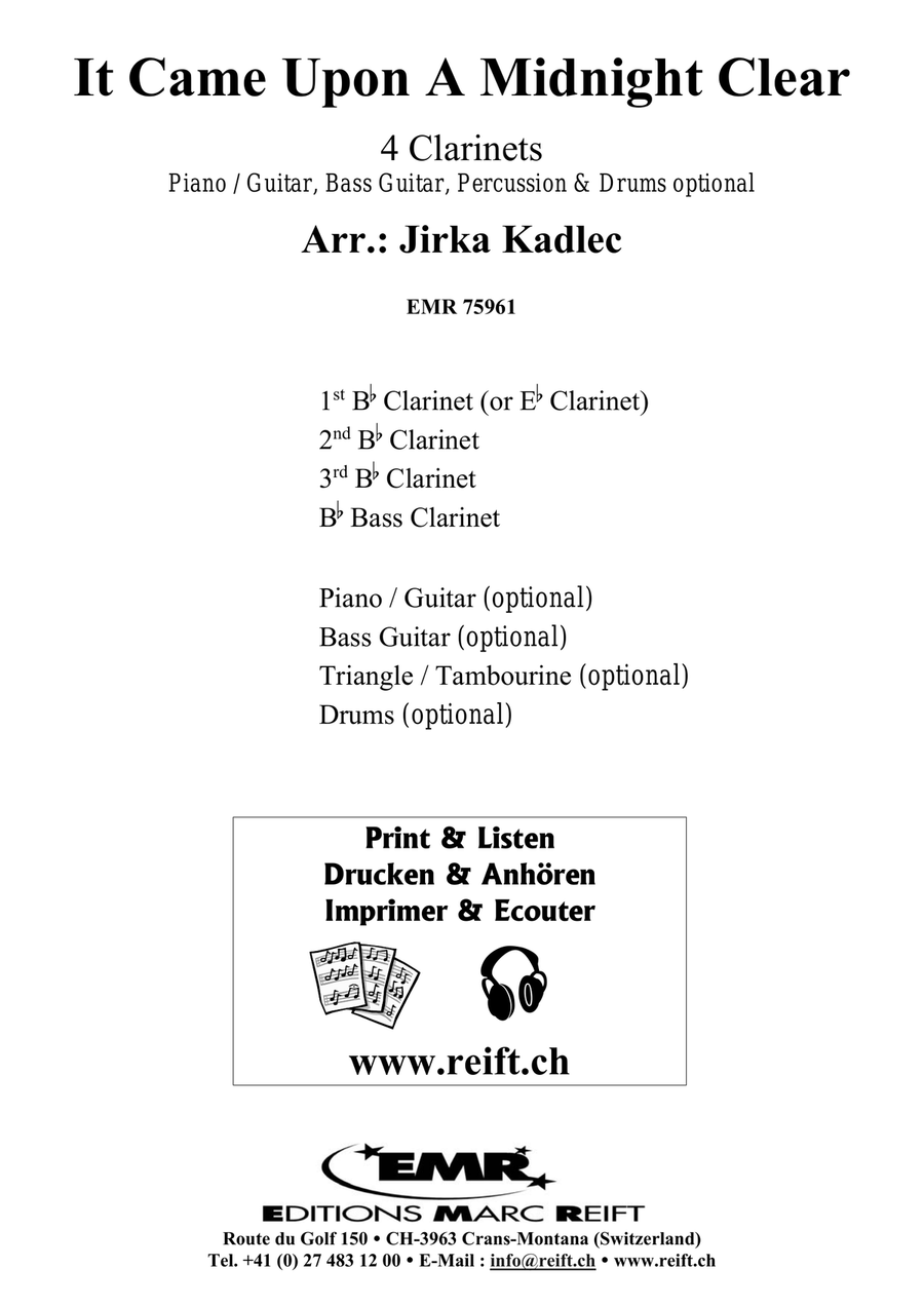 It Came Upon A Midnight Clear Clarinet Quartet scores gallery preview page 2