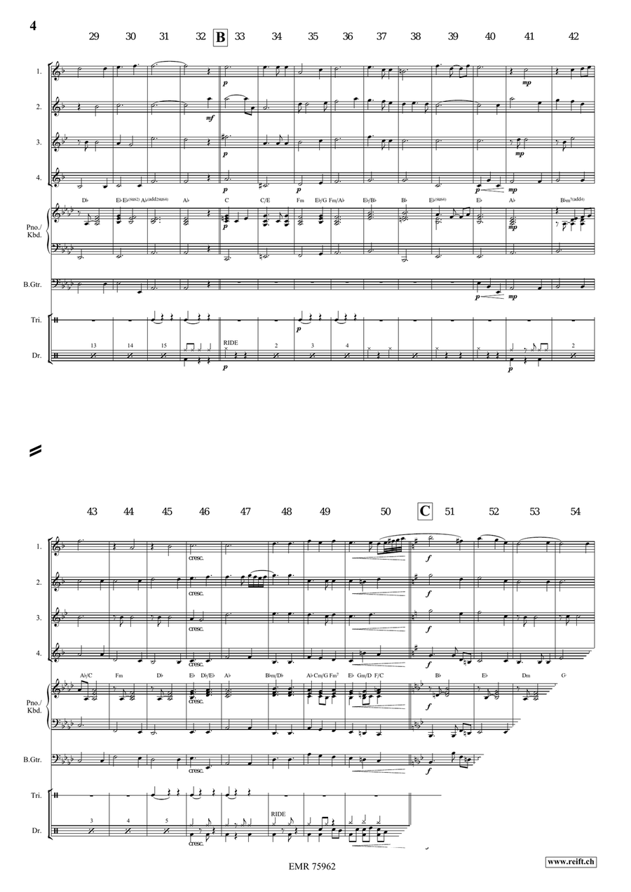It Came Upon A Midnight Clear Saxophone Quartet scores gallery preview page 4