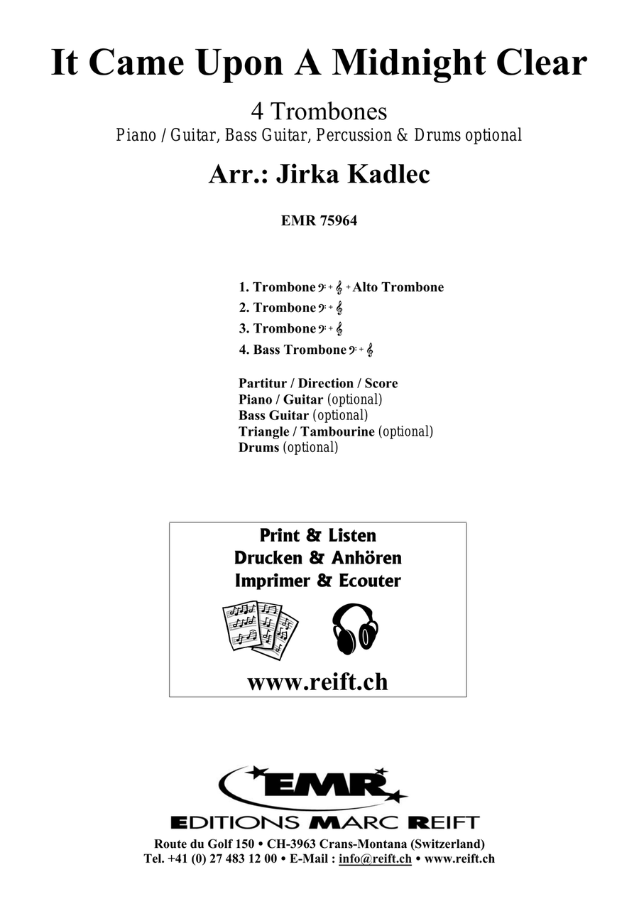 It Came Upon A Midnight Clear Trombone Quartet scores gallery preview page 2