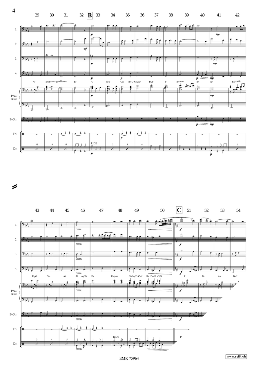 It Came Upon A Midnight Clear Trombone Quartet scores gallery preview page 4