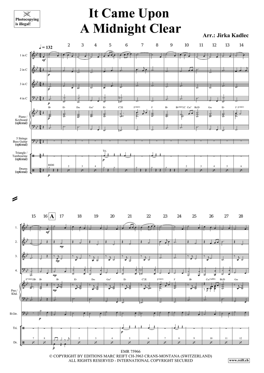 It Came Upon A Midnight Clear Brass Quartet scores gallery preview page 3