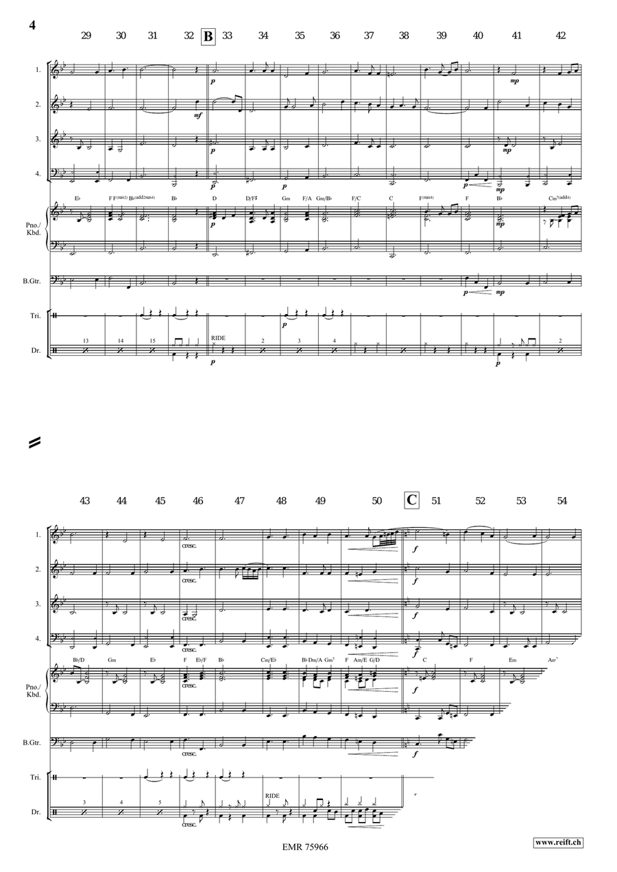 It Came Upon A Midnight Clear Brass Quartet scores gallery preview page 4