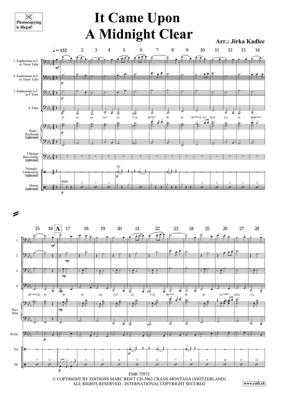It Came Upon A Midnight Clear Tuba Quartet scores gallery preview page 3