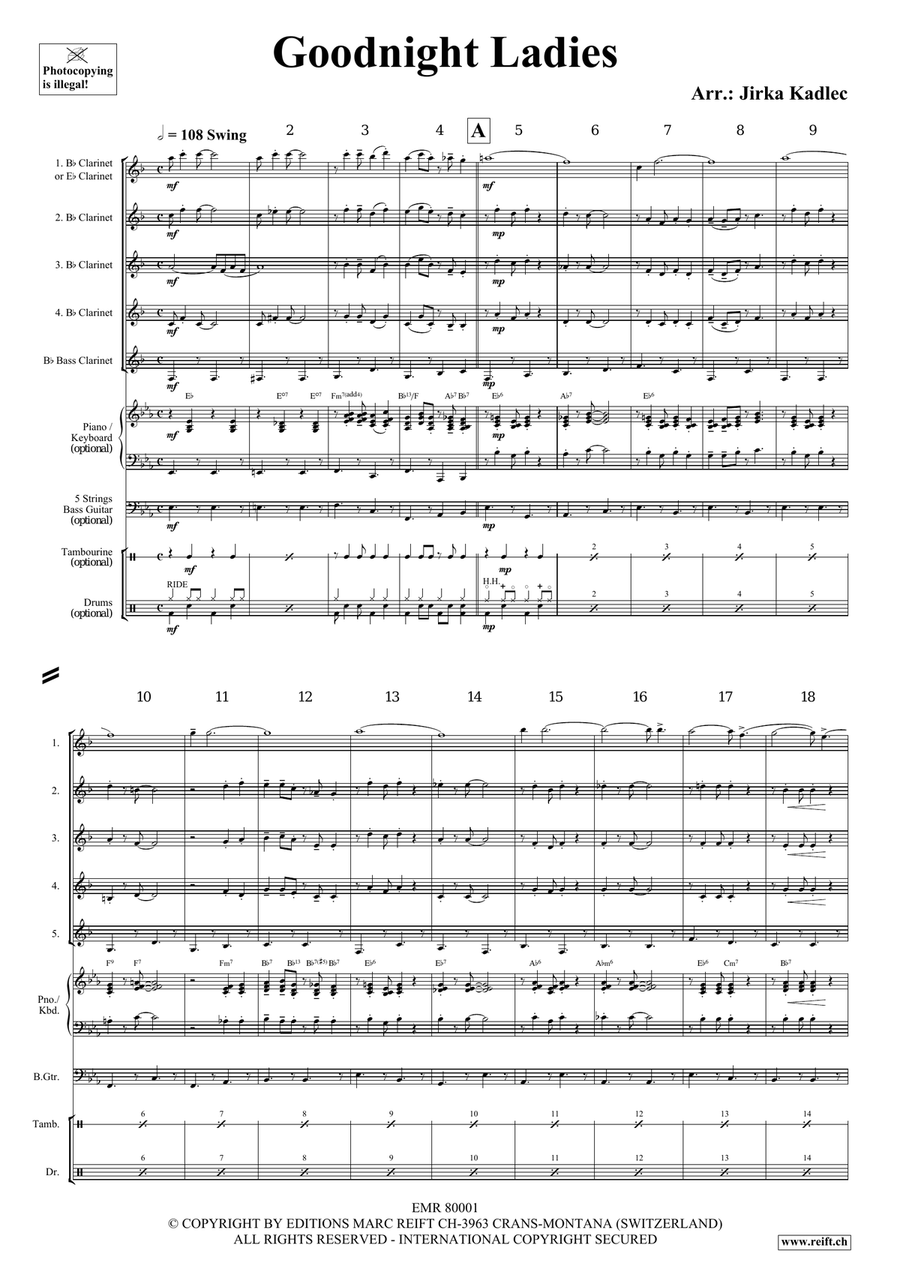 Goodnight Ladies Goodnight Ladies Clarinet Quintet scores gallery preview page 3