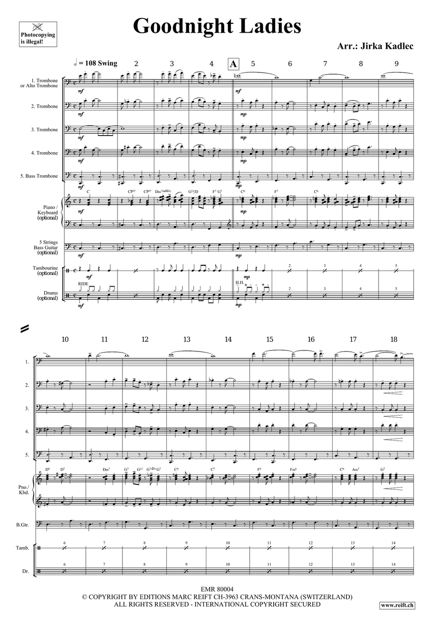 Goodnight Ladies Goodnight Ladies Trombone scores gallery preview page 3