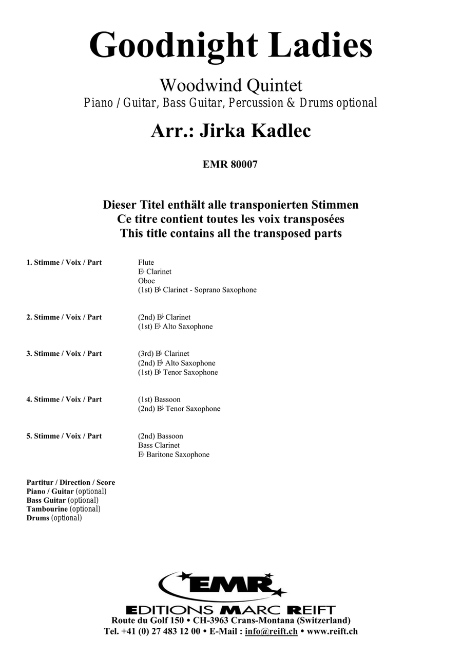 Goodnight Ladies Goodnight Ladies Woodwind Quintet scores gallery preview page 2