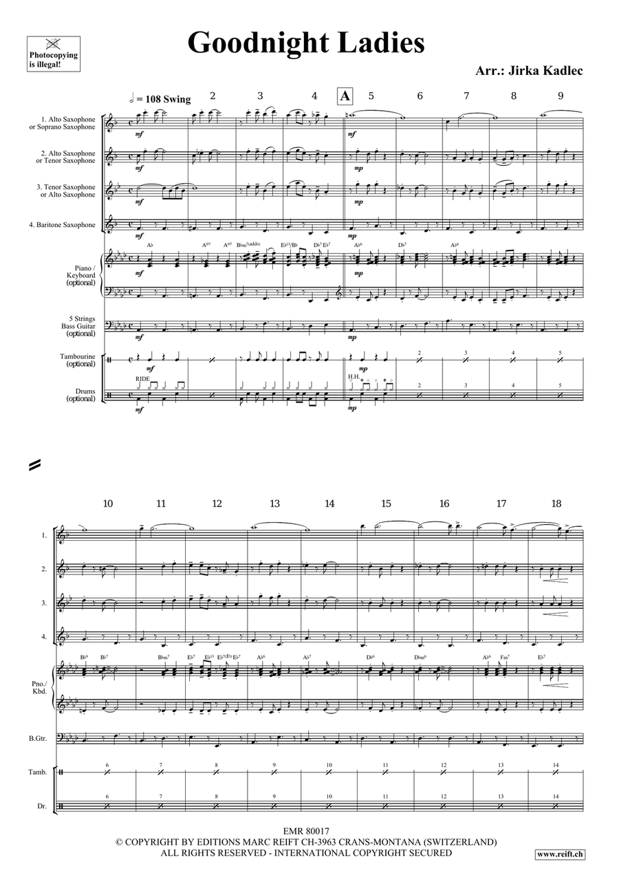 Goodnight Ladies Goodnight Ladies Saxophone Quartet scores gallery preview page 3