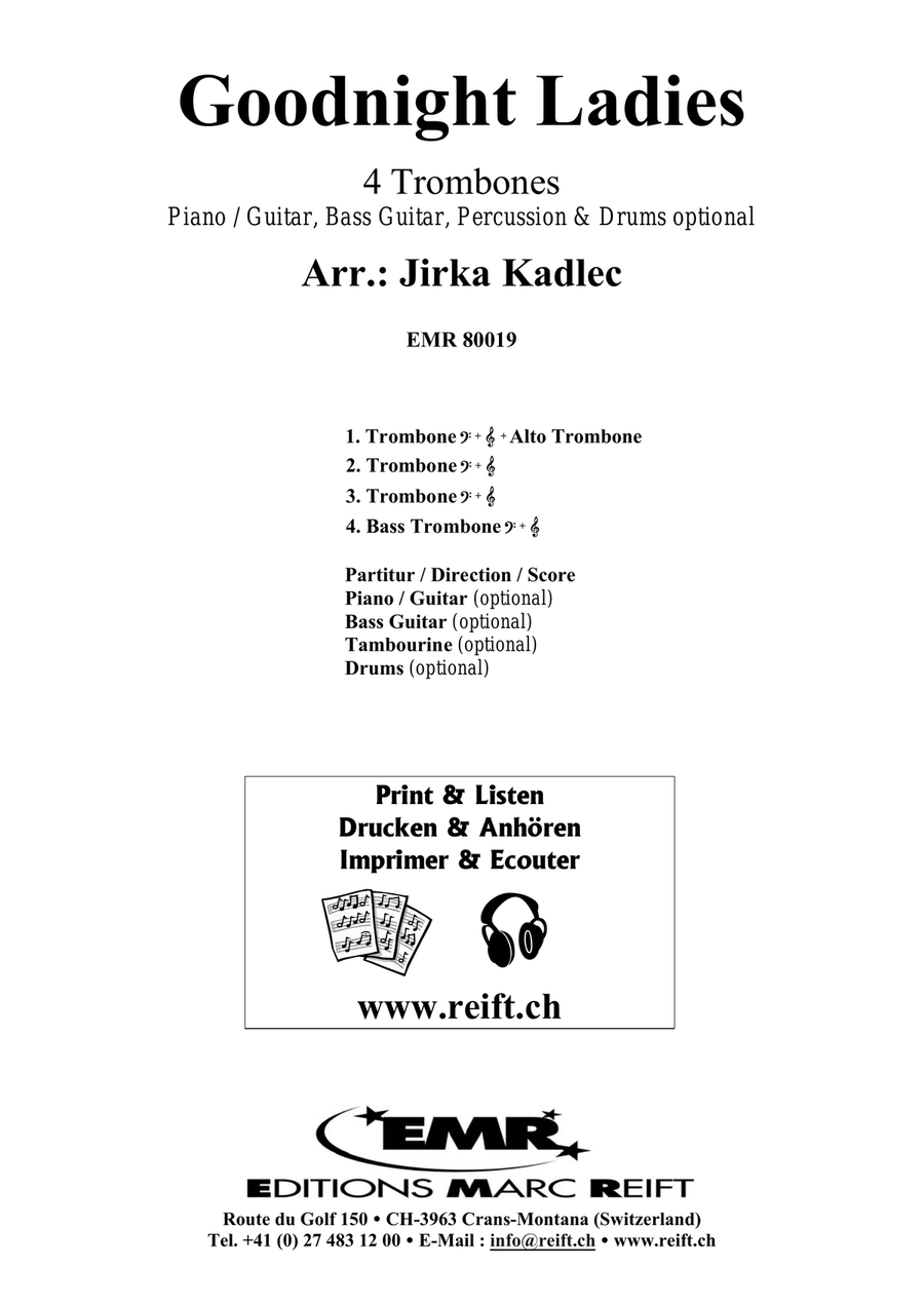 Goodnight Ladies Goodnight Ladies Trombone Quartet scores gallery preview page 2